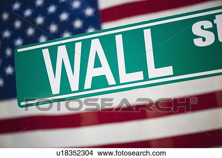 Picture - Wall Street sign. Fotosearch