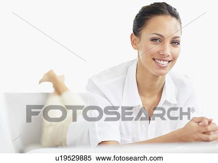 Stock Photography - Woman relaxing. Fotosearch