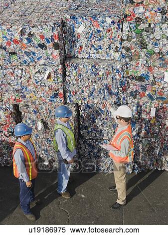 Workers at recycling plant View Large Photo Image Stock Photography - Workers at recycling plant. Fotosearch