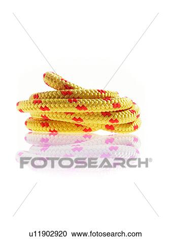 Stock Image - Yellow and orange rope. Fotosearch