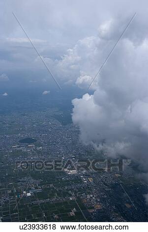 Aerial View of Kinki District, Japan View Large Photo Image Stock Photo - Aerial View of Kinki District, Japan. Fotosearch