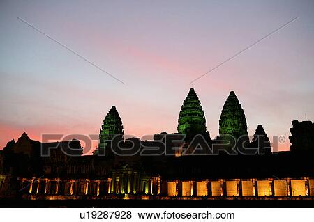 Stock Photo - Angkor Wat at Sunset. Fotosearch