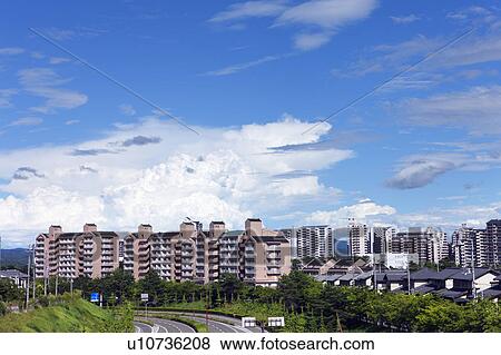 Apartments and houses, Hyogo Prefecture, Honshu, Japan View Large Photo Image Stock Photo - Apartments and houses, Hyogo Prefecture, Honshu, Japan. Fotosearch