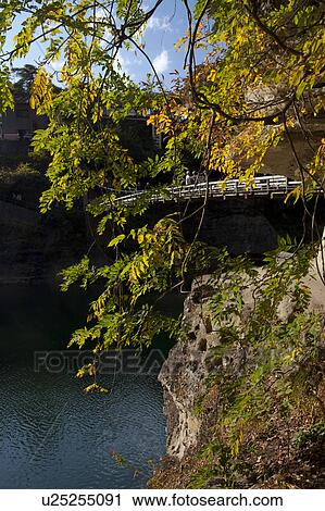 Autumnal Branches Over River, Bridge in the Background View Large Photo Image Stock Image - Autumnal Branches Over River, Bridge in the Background. Fotosearch