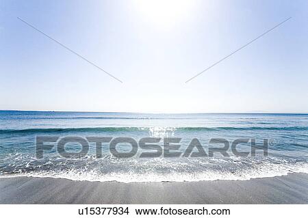 Beach and sunbeam, Kanagawa Prefecture, Honshu, Japan View Large Photo Image Picture - Beach and sunbeam, Kanagawa Prefecture, Honshu, Japan. Fotosearch