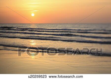 Beach at Dusk View Large Photo Image Stock Image - Beach at Dusk. Fotosearch