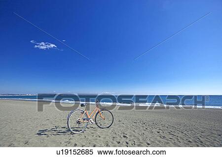 Bicycle by Shonan Coastline, Kanagawa Prefecture, Honshu, Japan View Large Photo Image Stock Photography - Bicycle by Shonan Coastline, Kanagawa Prefecture, Honshu, Japan. Fotosearch