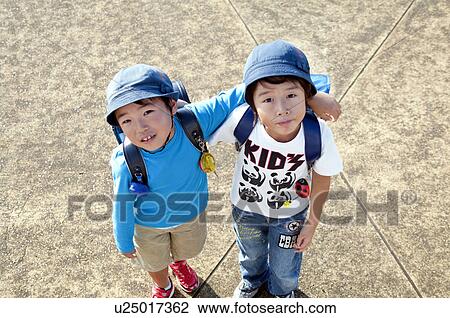 Boys looking up, High angle view, Japan View Large Photo Image Stock Image - Boys looking up, High angle view, Japan. Fotosearch