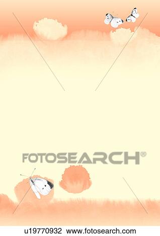 Stock Image - Butterflies flying, Digitally generated image. Fotosearch