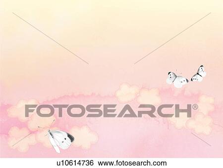 Stock Photograph - Butterflies flying, Digitally generated image. Fotosearch