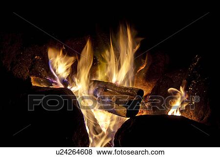 Campfire View Large Photo Image Stock Photo - Campfire. Fotosearch