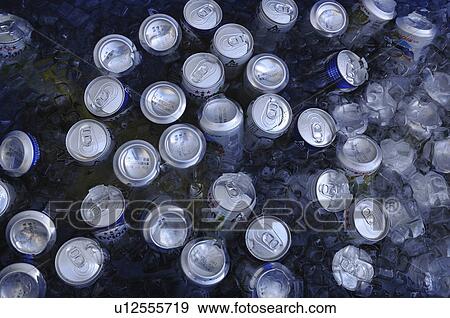 Canned Drink in Iced Water View Large Photo Image Stock Photo - Canned Drink in Iced Water. Fotosearch