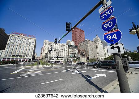 Stock Image - Cityscape, Chicago Illinois, USA. Fotosearch