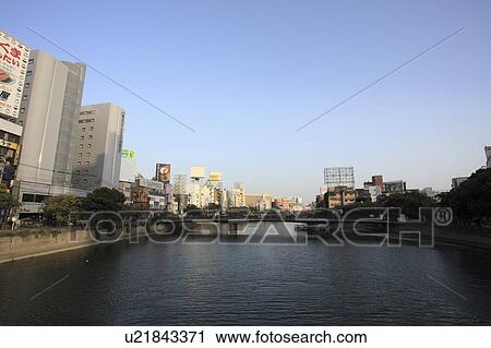 Cityscape of Fukuoka city from Nishi Ohashi bridge, Fukuoka Prefecture, Kyushu, Japan View Large Photo Image Stock Image - Cityscape of Fukuoka city from Nishi Ohashi bridge, Fukuoka Prefecture, Kyushu, Japan. Fotosearch