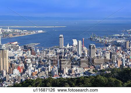 Cityscape of Kobe city from Mt. Shisho, Hyogo Prefecture, Honshu, Japan View Large Photo Image Stock Photograph - Cityscape of Kobe city from Mt. Shisho, Hyogo Prefecture, Honshu, Japan. Fotosearch