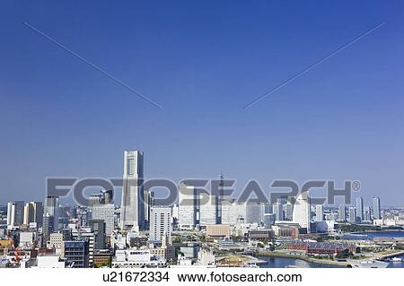 Cityscape of Minatomirai, Yokohama City, Kanagawa Prefecture, Honshu, Japan View Large Photo Image Picture - Cityscape of Minatomirai, Yokohama City, Kanagawa Prefecture, Honshu, Japan. Fotosearch