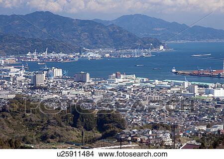 Cityscape of Shimizu Port View Large Photo Image Picture - Cityscape of Shimizu Port. Fotosearch