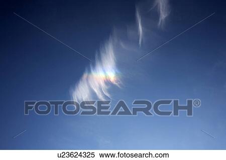 Stock Photography - Cloud and rainbow, Gifu Prefecture, Honshu, Japan. Fotosearch