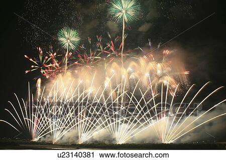 Colorful Fireworks View Large Photo Image Stock Image - Colorful Fireworks . Fotosearch