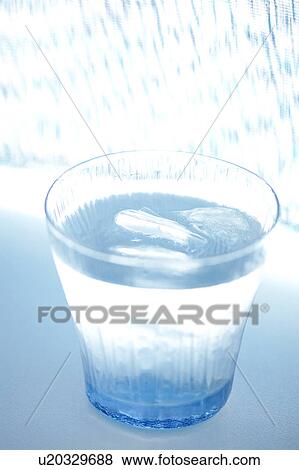 Stock Photo - Glass of water, close up, Kanagawa prefecture, Japan. Fotosearch