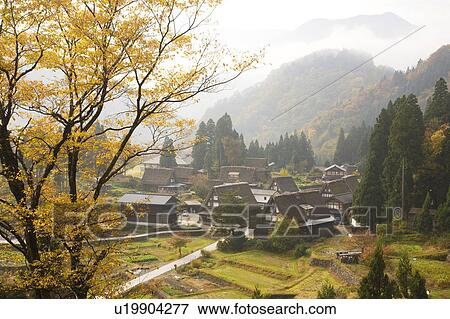 Stock Photo - Gokayama village, Toyama Prefecture, Honshu, Japan. Fotosearch