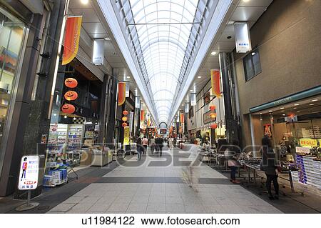 Hakata Kawabata Passage View Large Photo Image Stock Image - Hakata Kawabata Passage. Fotosearch