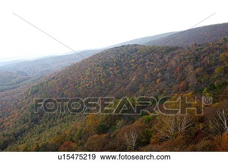 Stock Photo - High Angle View of Mount Adatara-Yama. Fotosearch