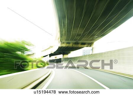 Stock Photo - Highway, Chiyoda Ward, Tokyo Prefecture, Honshu, Japan. Fotosearch