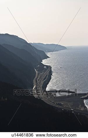 Hokuriku National Expressway Running on Coast View Large Photo Image Stock Photograph - Hokuriku National Expressway Running on Coast. Fotosearch