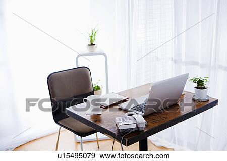 Home Office Desk View Large Photo Image Stock Photo - Home Office Desk. Fotosearch