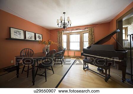 Stock Photo - Interior of house in Iowa, USA. Fotosearch