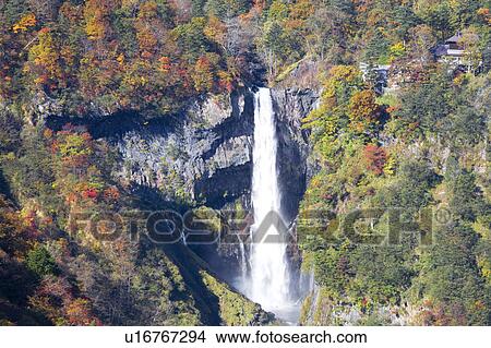 Kegon-no-taki waterfall in autumn, Tochigi Prefecture, Honshu, Japan View Large Photo Image Picture - Kegon-no-taki waterfall in autumn, Tochigi Prefecture, Honshu, Japan. Fotosearch