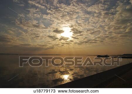 Lake in Evening Sun View Large Photo Image Stock Image - Lake in Evening Sun. Fotosearch