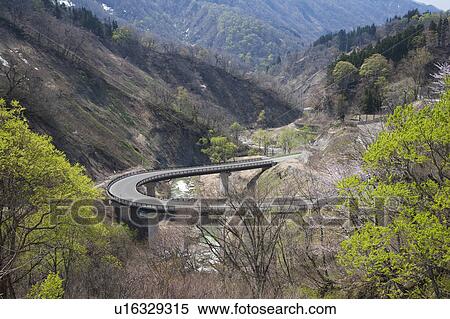 Stock Photography - Loop Bridge in the Valley. Fotosearch