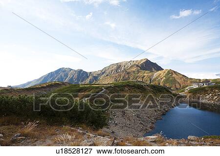 Stock Photo - Mikuriga pond and Tateyama mountain range, Toyama Prefecture, Honshu, Japan. Fotosearch