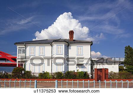 Stock Image - Minato Ijinkan (Western-style Houses), Kobe city, Hyogo Prefecture, Honshu, Japan. Fotosearch