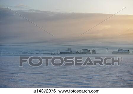 Stock Photograph - Morning Snow-Covered Landscape. Fotosearch