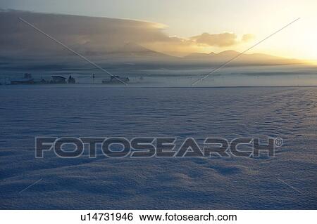 Stock Photograph - Morning Snow-Covered Landscape. Fotosearch