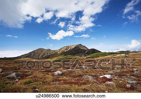 Stock Image - Mt. Dainichi and Mt. Okudainichi, Toyama Prefecture, Honshu, Japan . Fotosearch