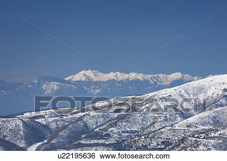 Stock Photograph - Mt. Norikura in winter, Nagano Prefecture, Honshu, Japan. Fotosearch