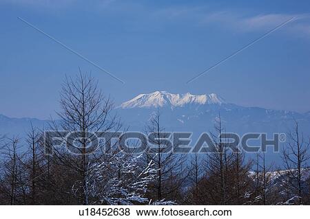 Mt. Ontake in winter, Nagano Prefecture, Honshu, Japan View Large Photo Image Stock Photo - Mt. Ontake in winter, Nagano Prefecture, Honshu, Japan. Fotosearch