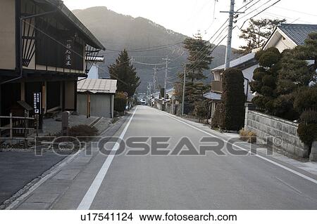 Picture - Nakasendo Nagakugo-shuku, Nagato Town, Nagano Prefecture, Honshu, Japan. Fotosearch