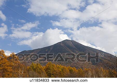 Stock Image - Nantai-San in Autumn. Fotosearch