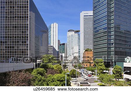 Office building in Umeda, Osaka City, Osaka Prefecture, Honshu, Japan View Large Photo Image Stock Photography - Office building in Umeda, Osaka City, Osaka Prefecture, Honshu, Japan. Fotosearch