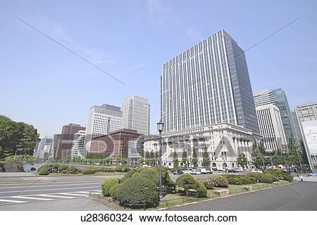 Picture - Office buildings in Marunouchi, Tokyo Prefecture, Honshu, Japan. Fotosearch