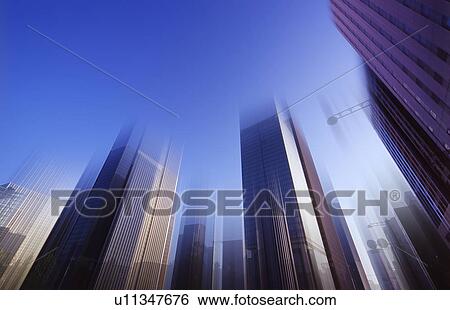 Stock Photograph - Office buildings, low angle view, Chuo Ward, Tokyo Prefecture, Honshu, Japan. Fotosearch