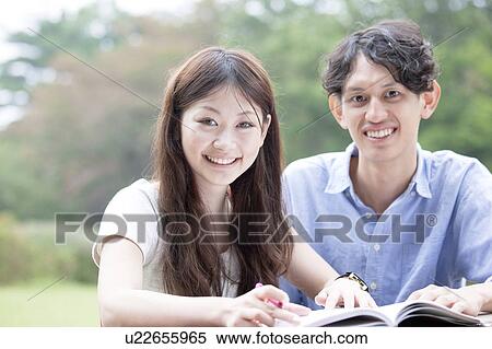 Stock Photography - Portrait of college students. Fotosearch