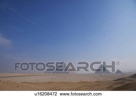 Stock Image - Pyramids, Giza, Egypt. Fotosearch