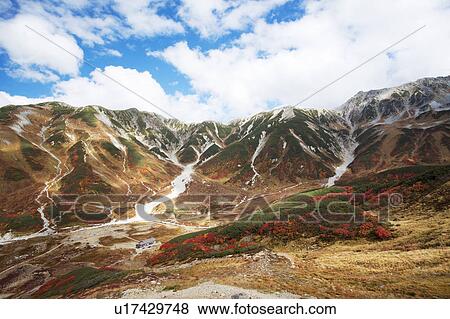 Stock Photo - Raicho valley and Tateyama mountain range, Toyama Prefecture, Honshu, Japan. Fotosearch