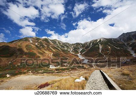 Raicho valley and Tateyama mountain range, Toyama Prefecture, Honshu, Japan View Large Photo Image Stock Photo - Raicho valley and Tateyama mountain range, Toyama Prefecture, Honshu, Japan. Fotosearch